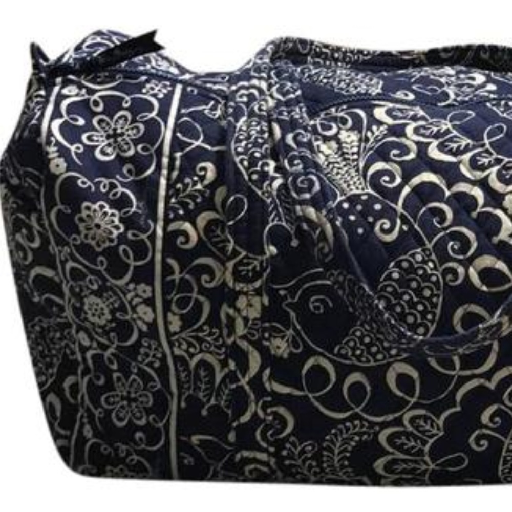 Vera Bradley Twirly Birds Cotton Quilted Duffel
